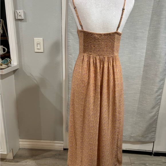 Aeropostale Peach Floral Tie-Front Maxi Dress - Picture 4 of 7